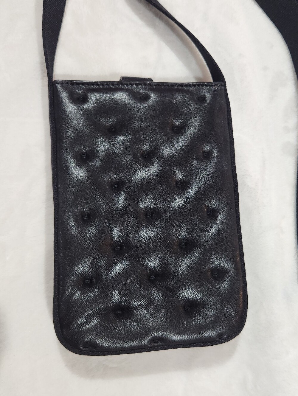Rag & Bone Black Quilted Leather Phone Crossbody Bag - Picture 6 of 10